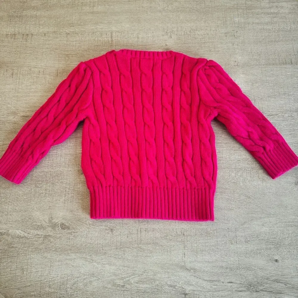 Ralph Lauren Baby Cable Cord Sweater Pink Size 9 Months